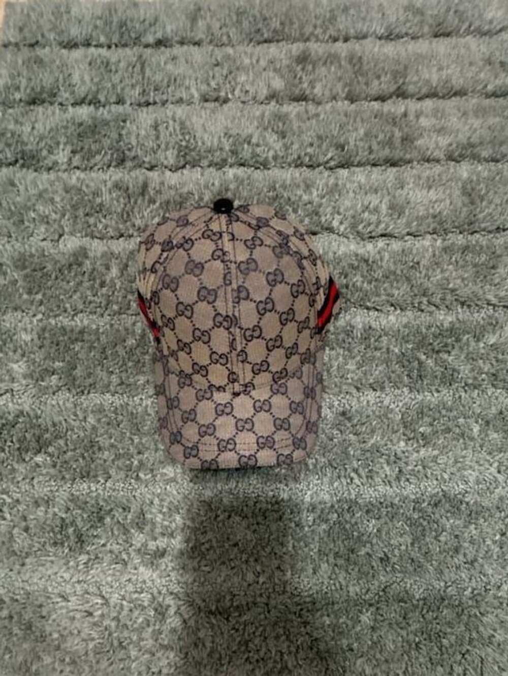 Gucci Guccissima Canvas Baseball Cap Beige Blue